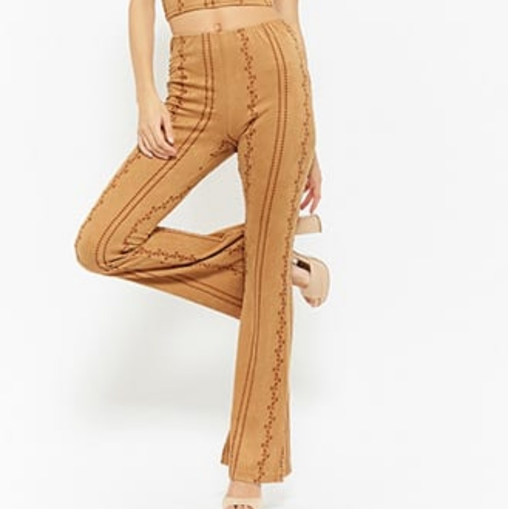 *NWOT* suede flare pants